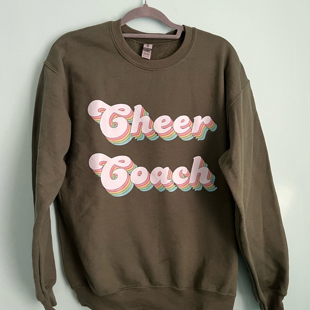 Olive Cheer Coach Sweater